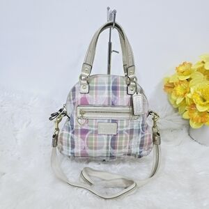 Coach Multicolor Plaid Crossbody Bag